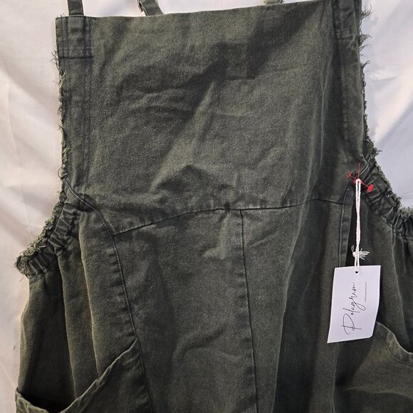 NWT Polygram Overall Pants Green Size 1X Elastic Waist Pockets Comfy - Picture 4 of 9